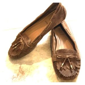 Joan and David moccasins